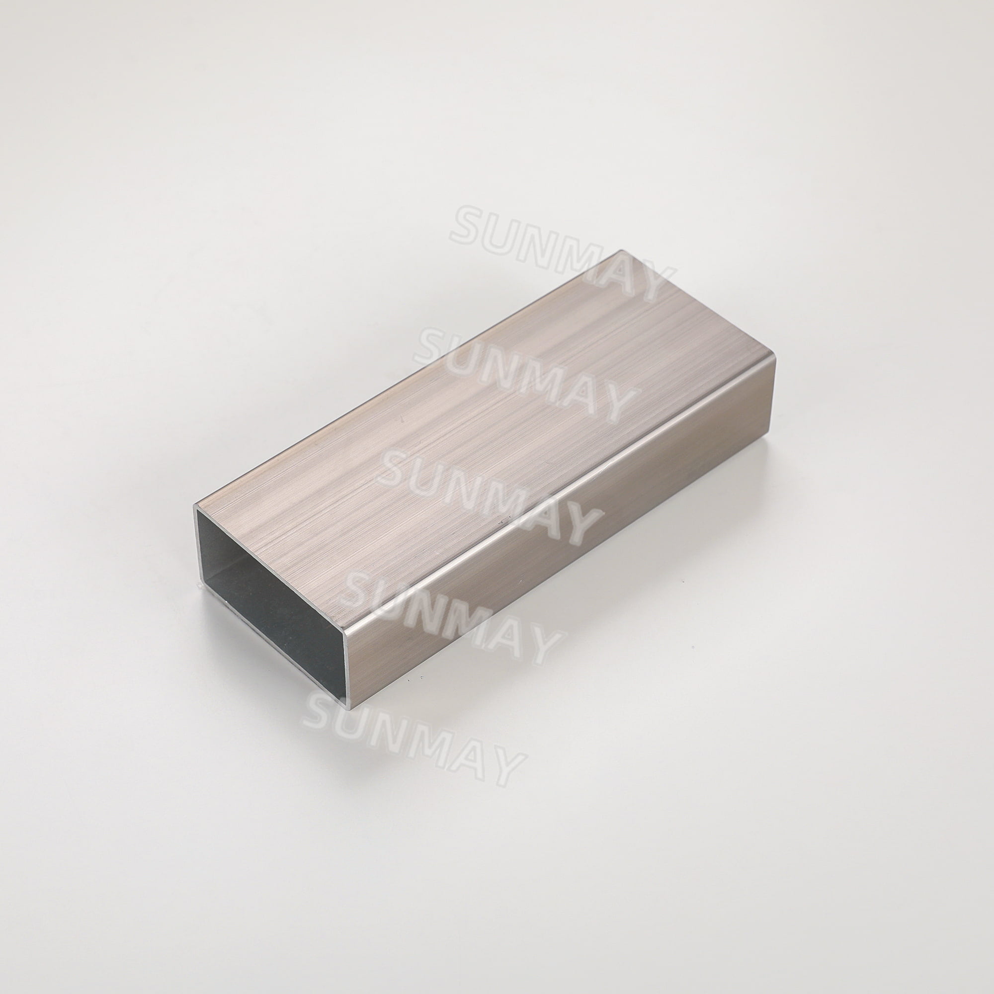 Light Champagne Anodized Aluminum Square Tube