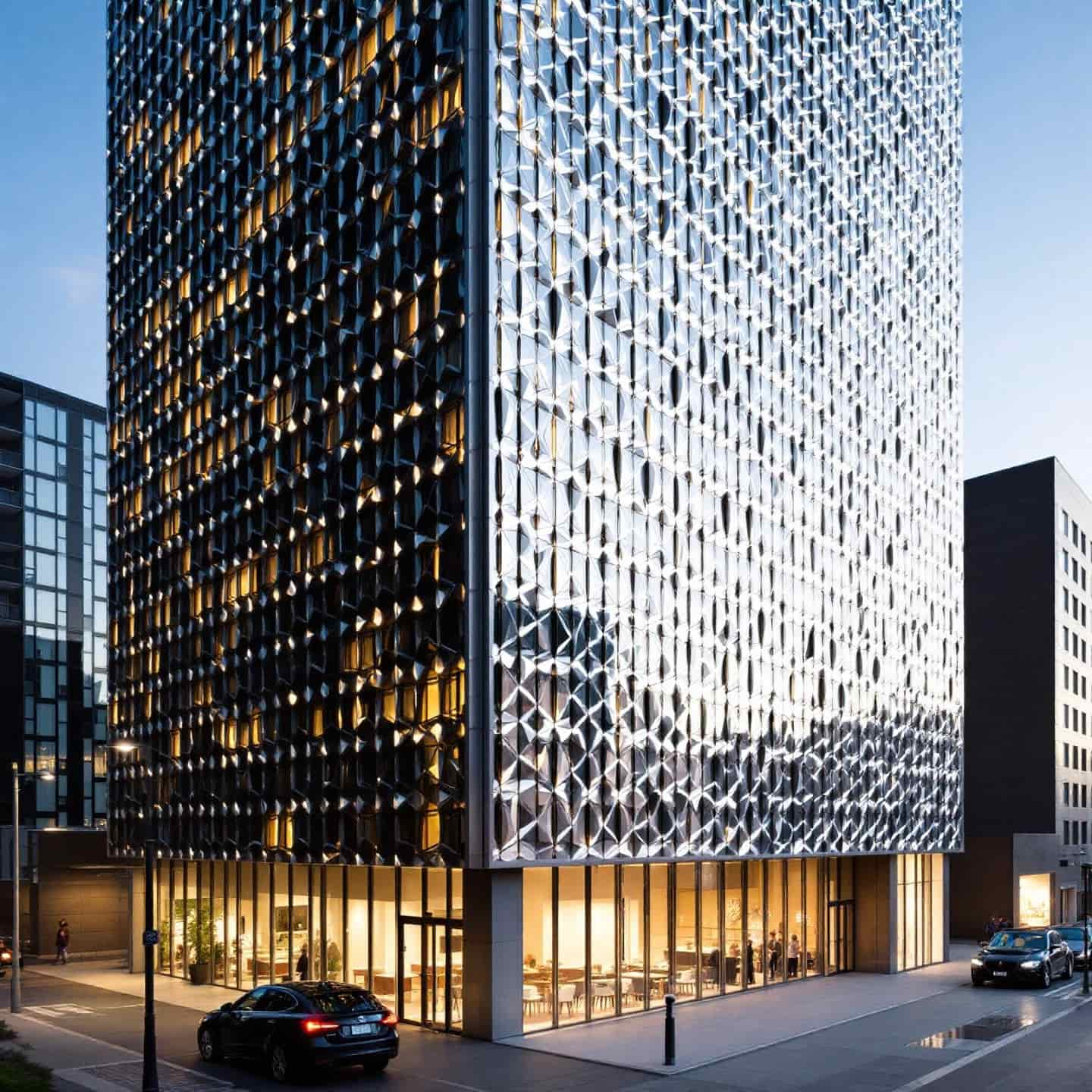 modern building featuring extruded aluminum panels for a sleek and durable facade