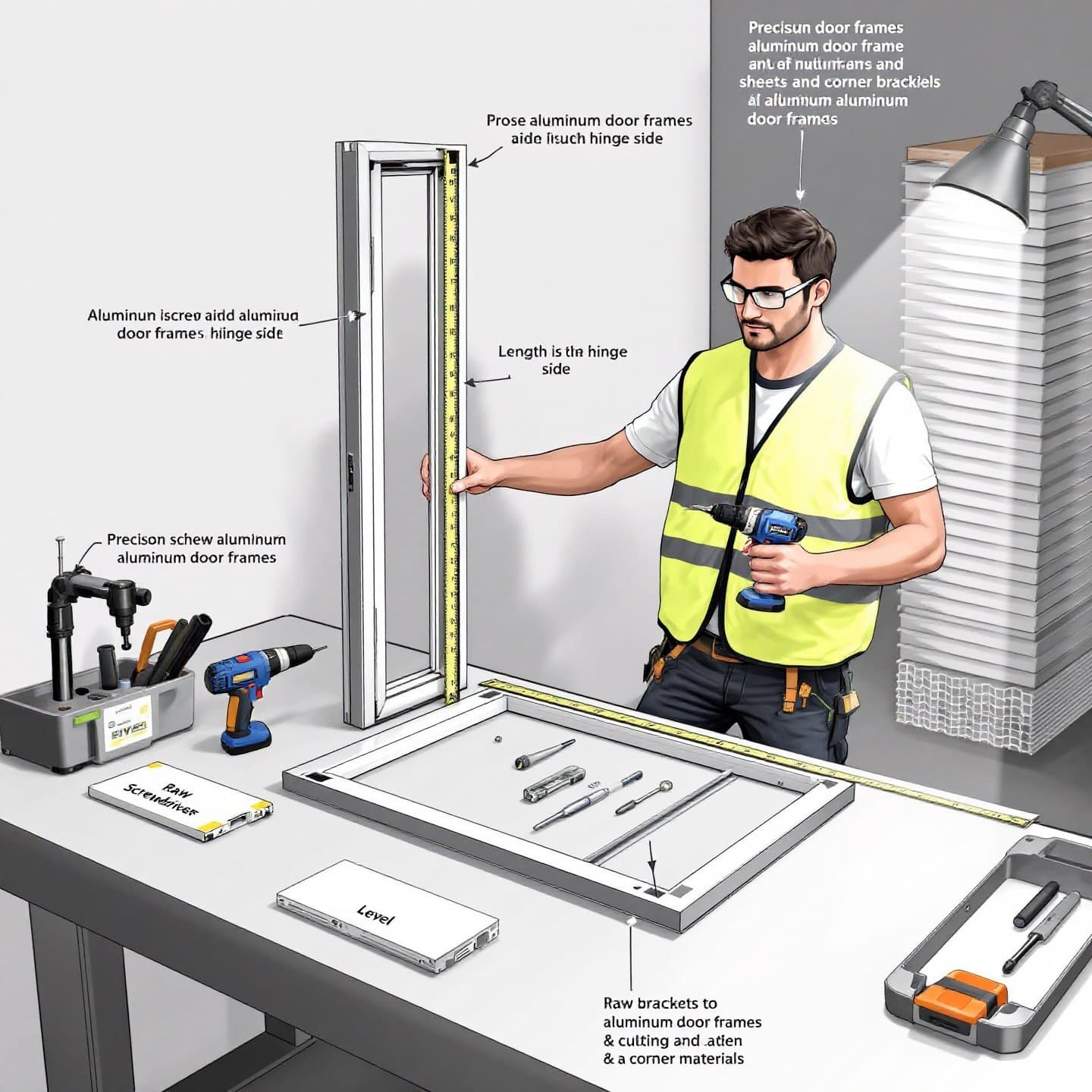 step by step installation of an aluminum door frame