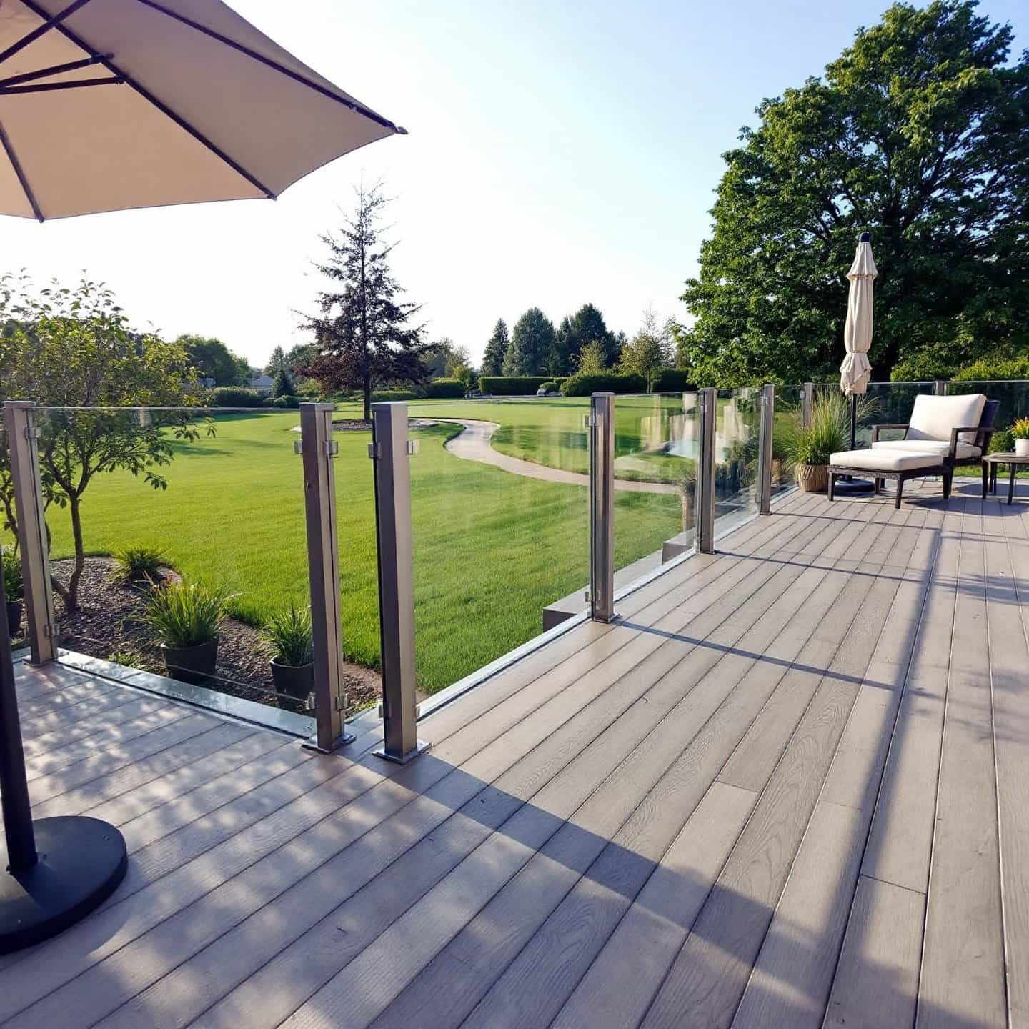 a modern deck featuring timbertech aluminum framing highlighting durability and aesthetic appeal