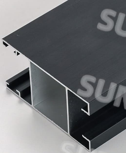 black anodized aluminum profiles